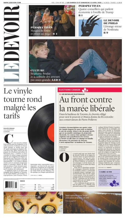 Portada de Le Devoir