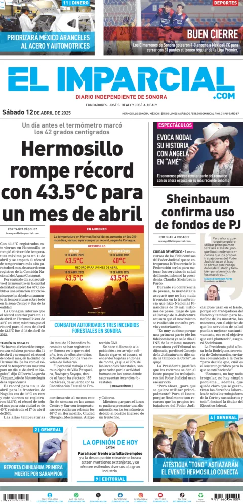 Portada de El Imparcial