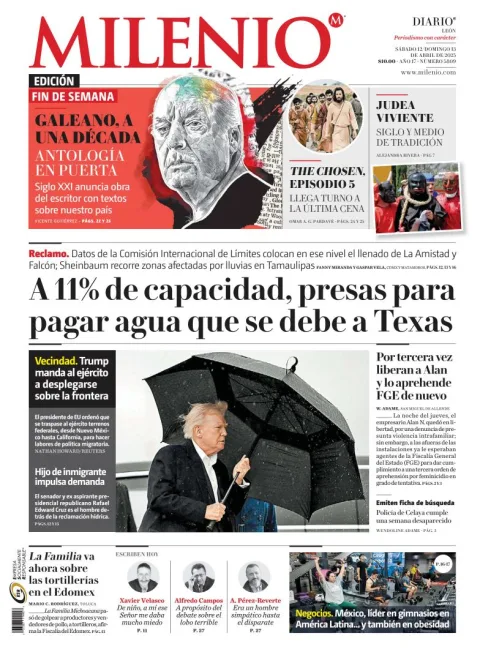 Portada de Milenio Leon del sábado, 12 de abril de 2025