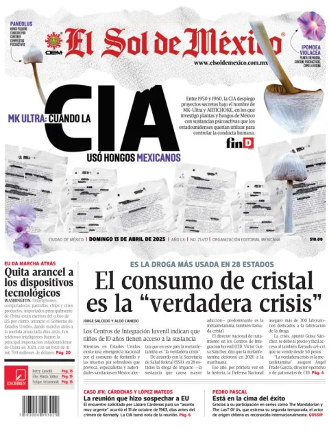 Portada de El Sol de Mexico del domingo, 13 de abril de 2025