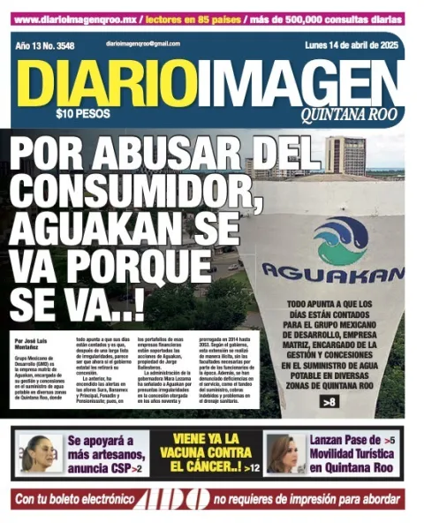 Portada de Diario Imagen Quintana Roo