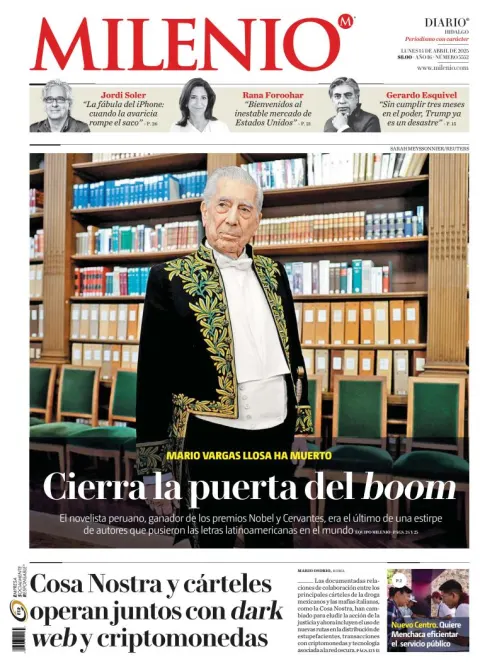 Portada de Milenio Hidalgo del lunes, 14 de abril de 2025