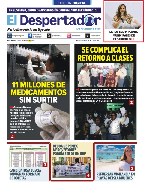 Portada de El Despertador de Quintana Roo
