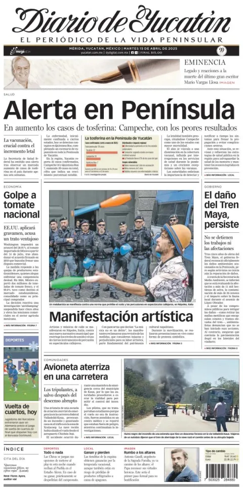 Portada de Diario de Yucatán