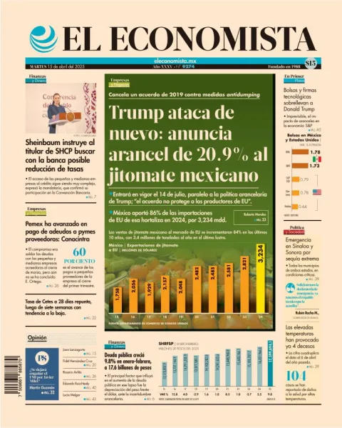 Portada de El Economista