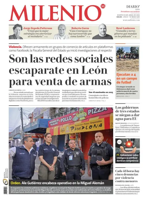 Portada de Milenio Leon del martes, 15 de abril de 2025