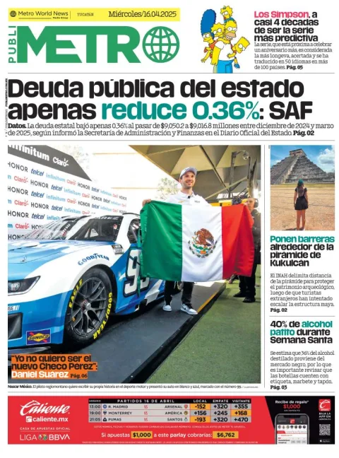 Portada de Publimetro Merida
