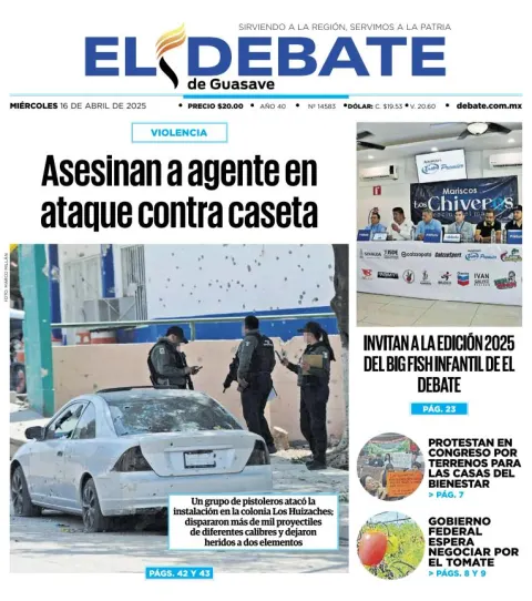 Portada de El Debate de Guasave