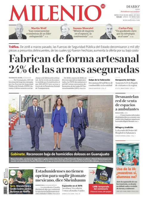 Portada de Milenio Leon del miércoles, 16 de abril de 2025