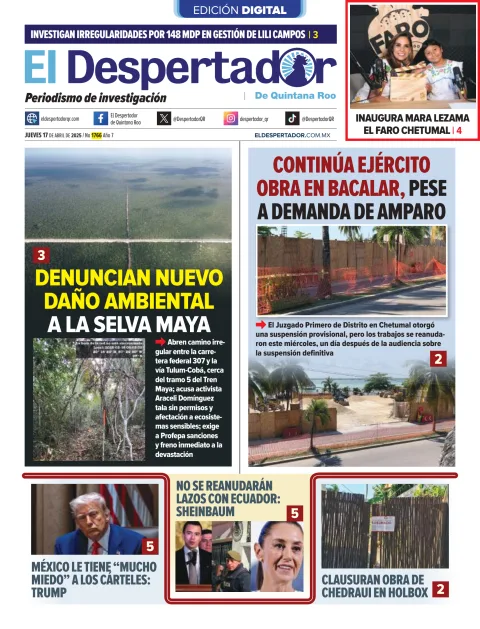 Portada de El Despertador de Quintana Roo