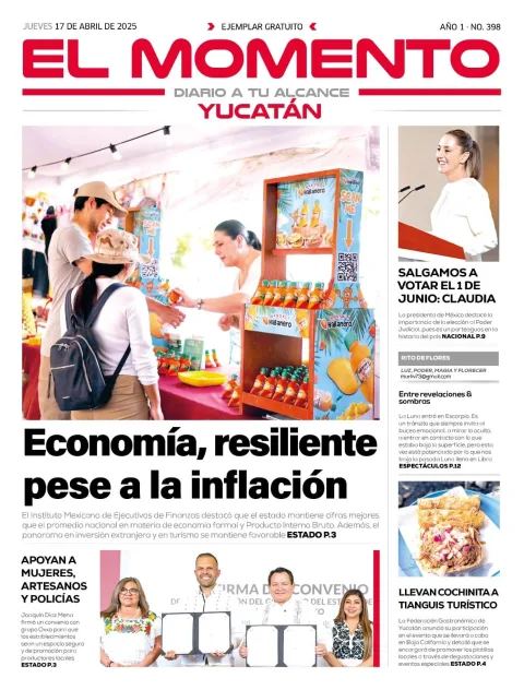 Portada de El Momento Yucatan del jueves, 17 de abril de 2025