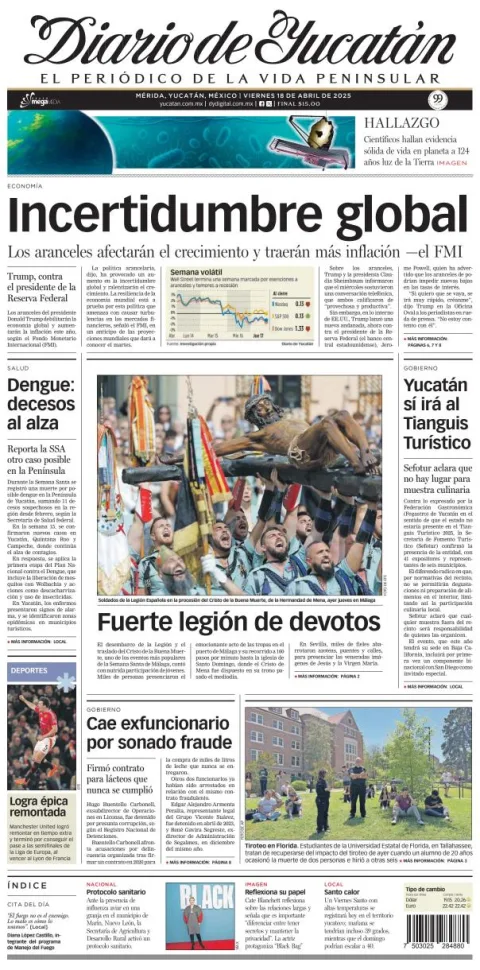 Portada de Diario de Yucatán