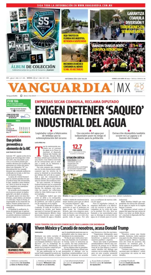 Portada de Vanguardia