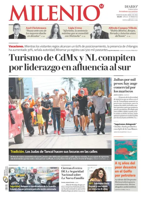 Portada de Milenio Tamaulipas