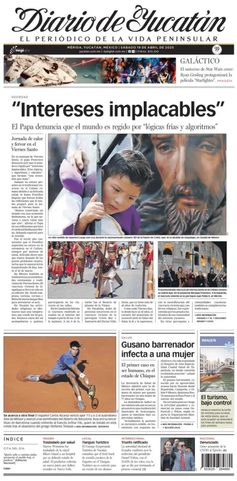 Portada de Diario de Yucatán