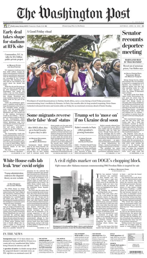 Portada de The Washington Post
