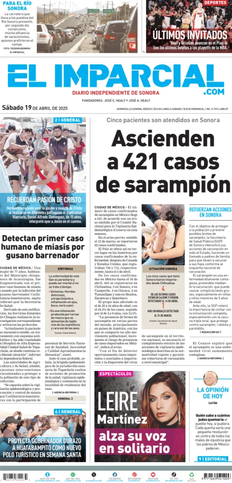 Portada de El Imparcial