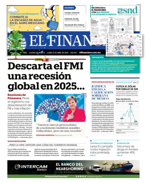 Portada de El Financiero