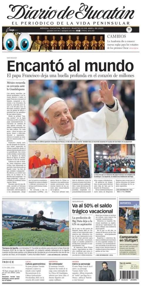 Portada de Diario de Yucatán