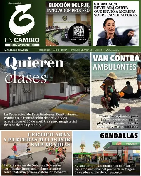 Portada de En Cambio - Quintana Roo (portada) del martes, 22 de abril de 2025