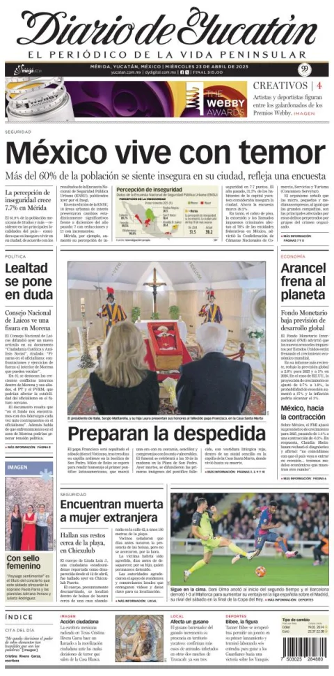 Portada de Diario de Yucatán