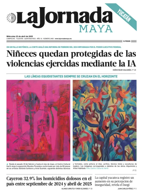 Portada de La Jornada Maya Yucatán del miércoles, 23 de abril de 2025