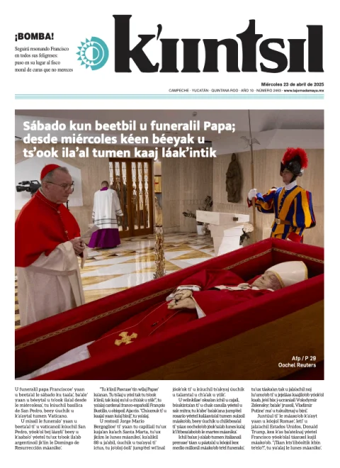 Portada de La Jornada - Kiintsil del miércoles, 23 de abril de 2025