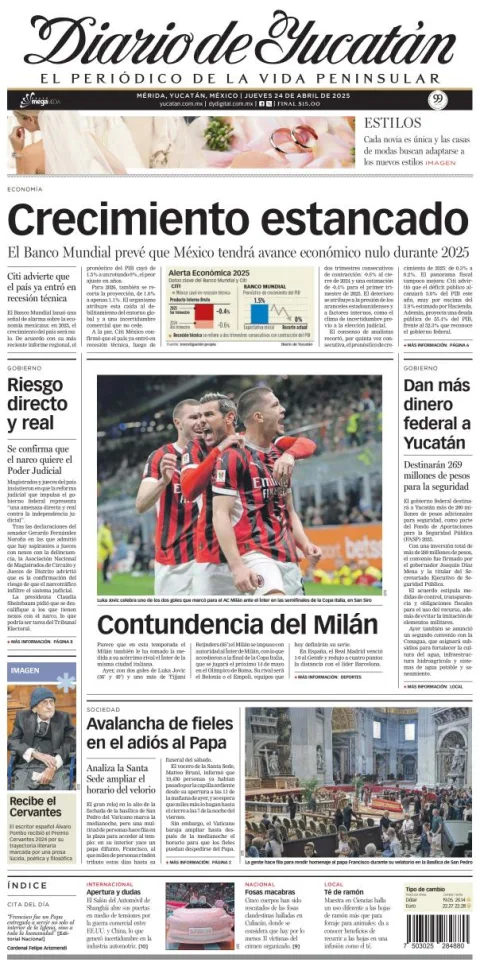 Portada de Diario de Yucatán