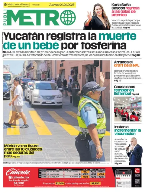 Portada de Publimetro Merida