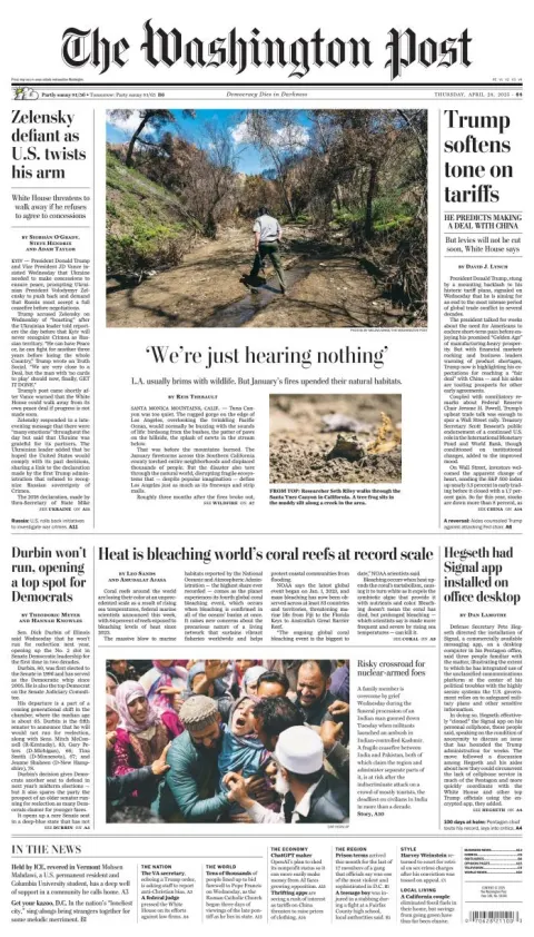 Portada de The Washington Post