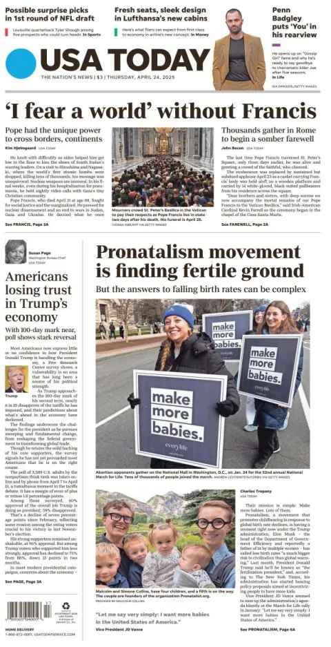 Portada de Usa Today