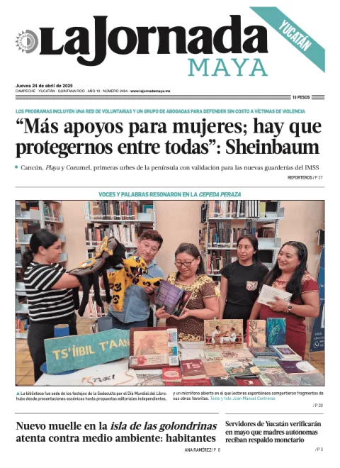 Portada de La Jornada Maya Yucatán del jueves, 24 de abril de 2025