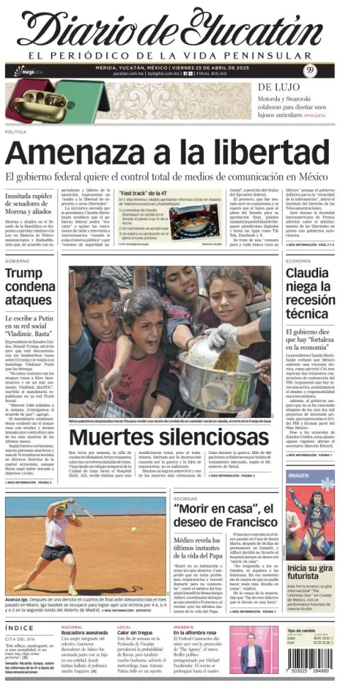 Portada de Diario de Yucatán