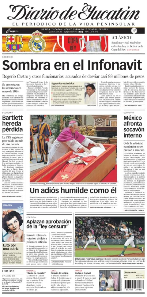 Portada de Diario de Yucatán