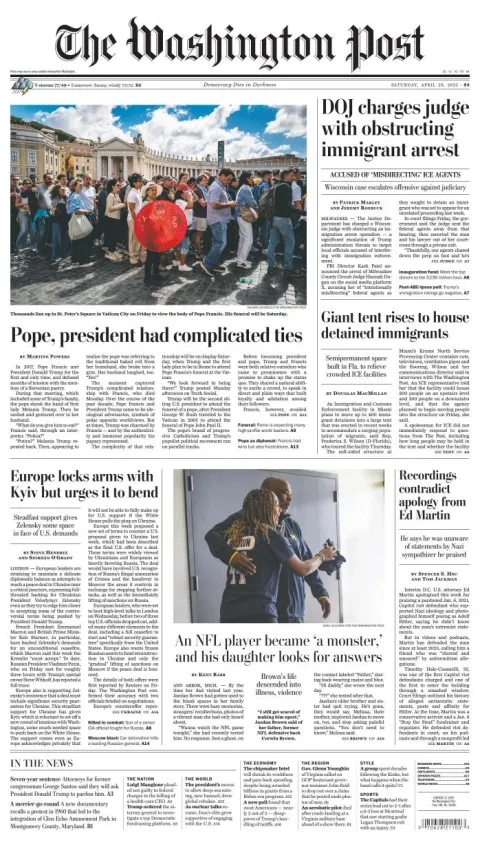 Portada de The Washington Post