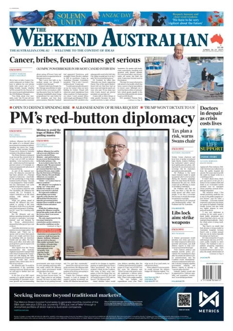 Portada de The Australian