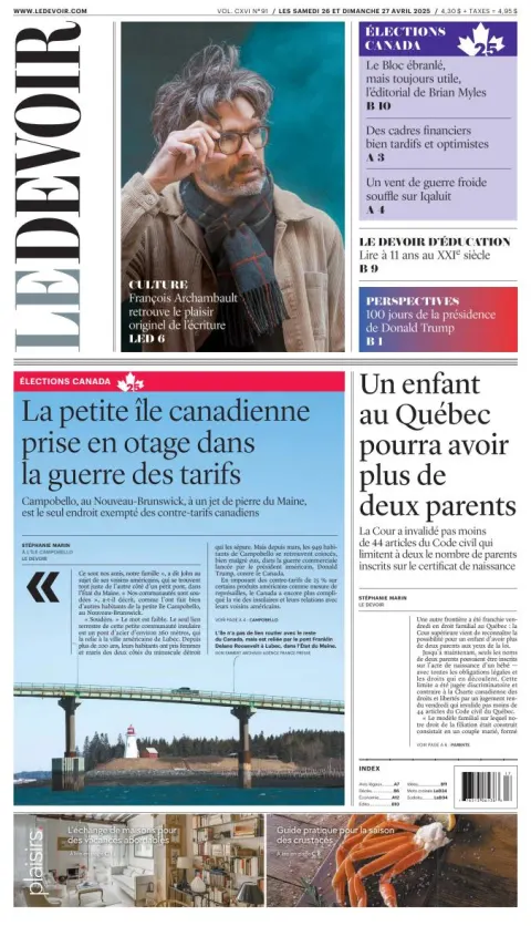 Portada de Le Devoir