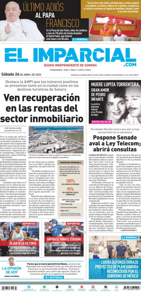 Portada de El Imparcial