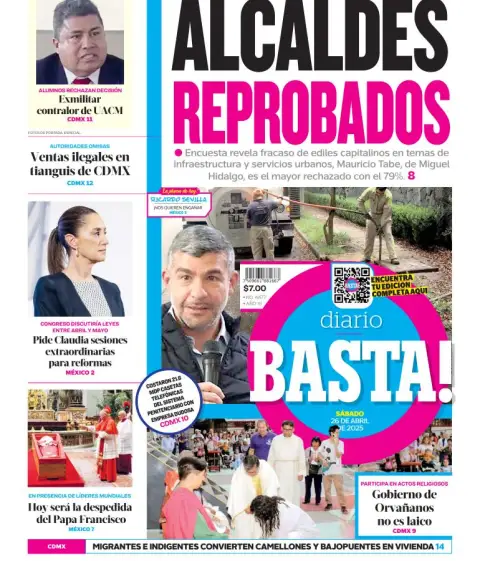 Portada de Basta del sábado, 26 de abril de 2025