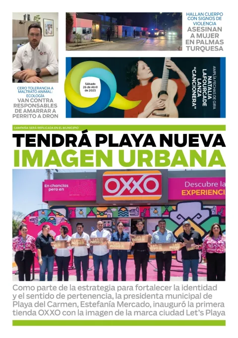 Portada de El Quintana Roo (contraportada) del domingo, 27 de abril de 2025