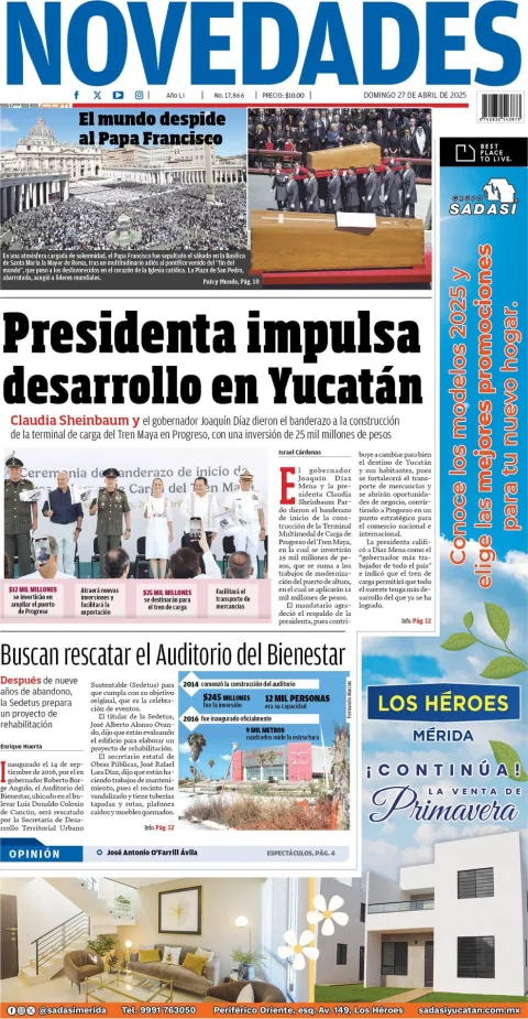 Portada de Novedades Quintana Roo