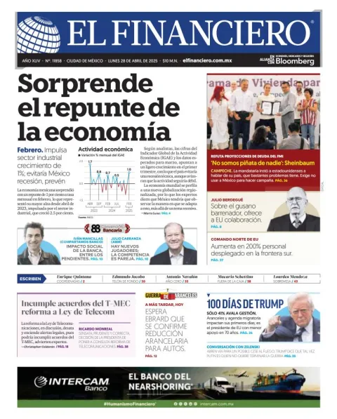 Portada de El Financiero