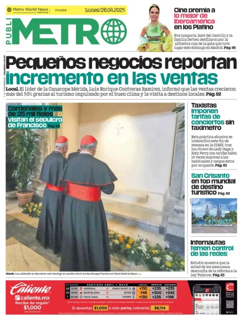 Portada de Publimetro Merida