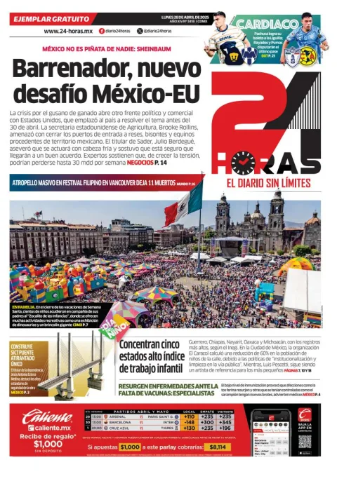 Portada de 24 Horas