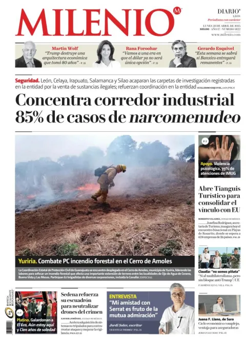 Portada de Milenio Leon del lunes, 28 de abril de 2025