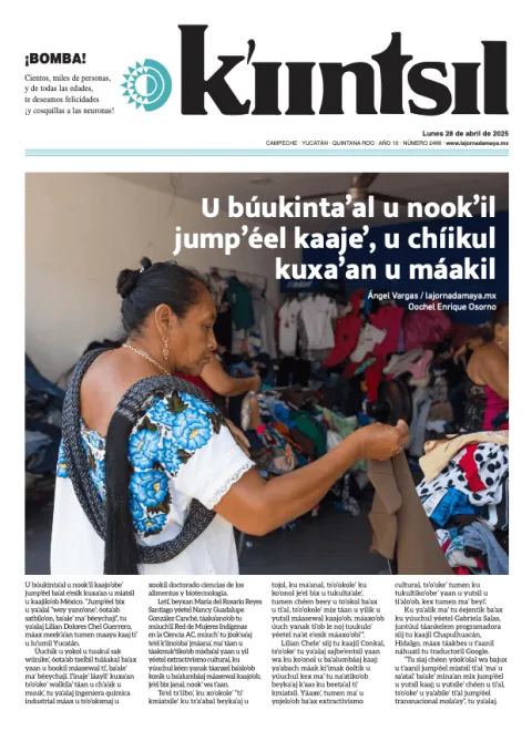 Portada de La Jornada - Kiintsil del lunes, 28 de abril de 2025