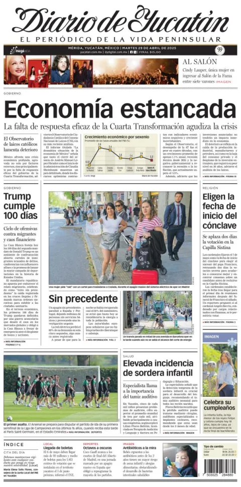 Portada de Diario de Yucatán