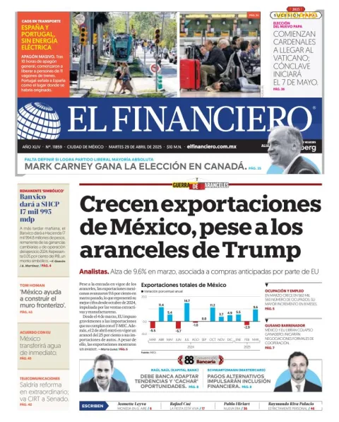 Portada de El Financiero