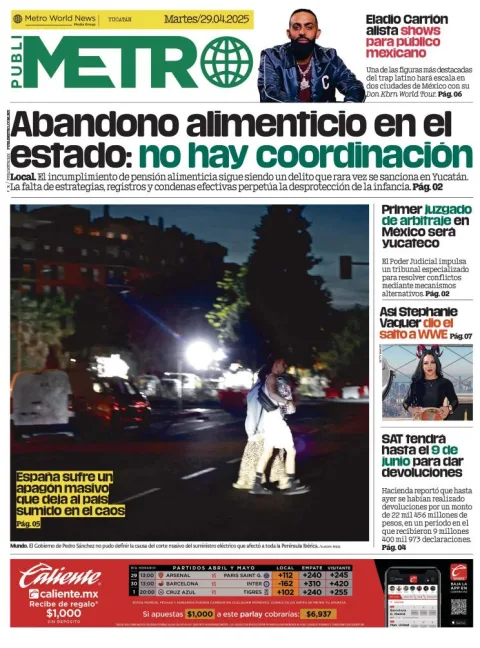 Portada de Publimetro Merida