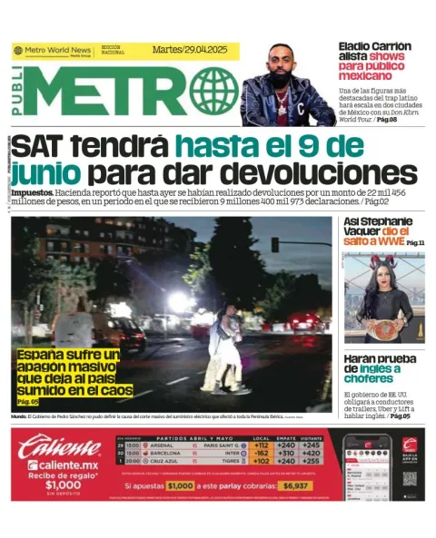 Portada de Publimetro Guadalajara